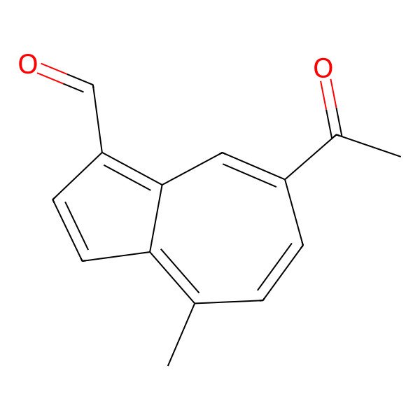 2D Structure of 7-Acetyl-4-methylazulene-1-carbaldehyde