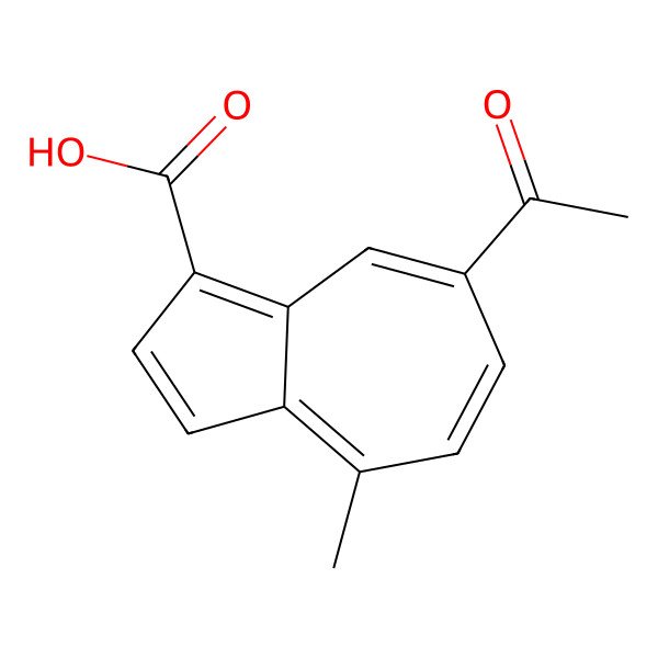 2D Structure of 7-Acetyl-4-methylazulene-1-carboxylic acid
