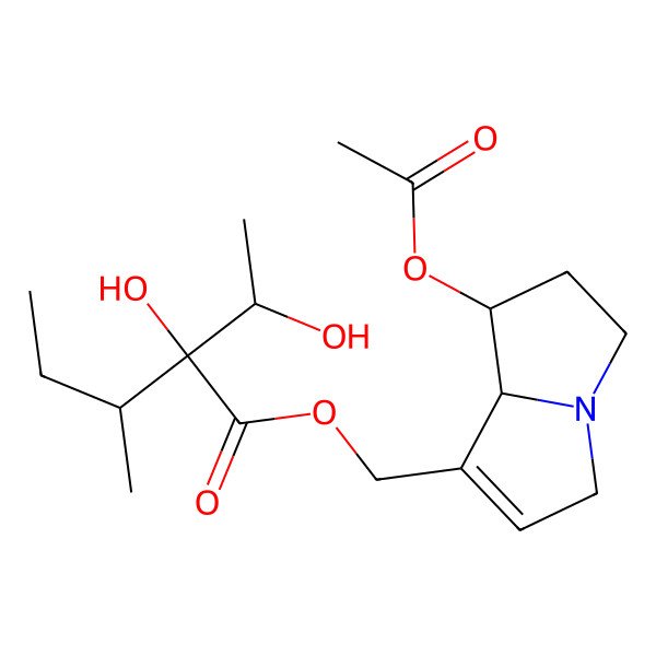 2D Structure of 7-Acetyl-9-curassavoylheliotridine 2D Structure of 7-Acetyl-9-curassavoylheliotridine