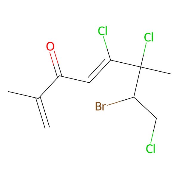 2D Structure of 7-Bromo-5,6,8-trichloro-2,6-dimethylocta-1,4-dien-3-one