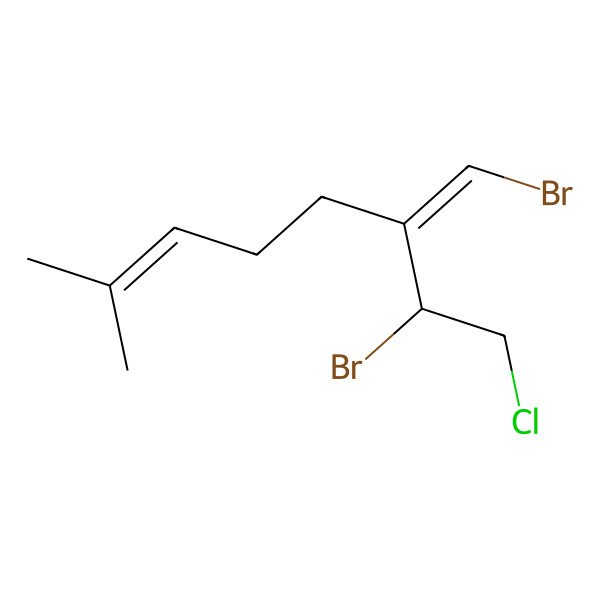 2D Structure of 7-Bromo-6-(bromomethylidene)-8-chloro-2-methyloct-2-ene