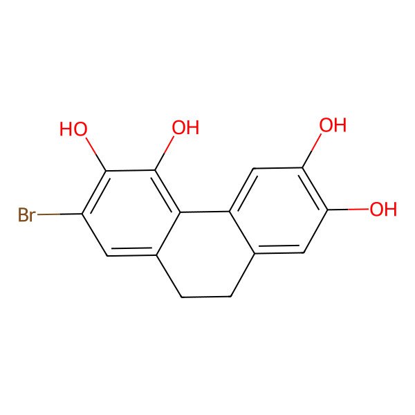 2D Structure of 7-Bromo-9,10-dihydrophenanthrene-2,3,5,6-tetrol