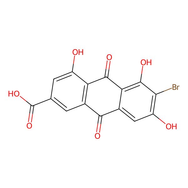 2D Structure of 7-Bromoemodic acid