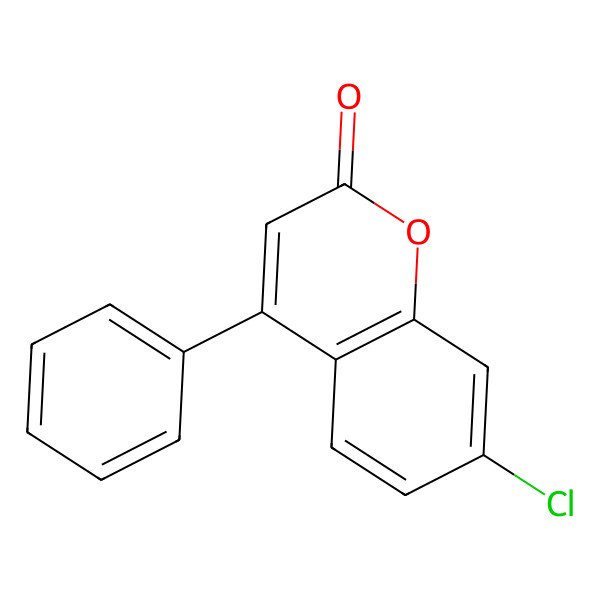 2D Structure of 7-Chloro-4-phenyl-chromen-2-one