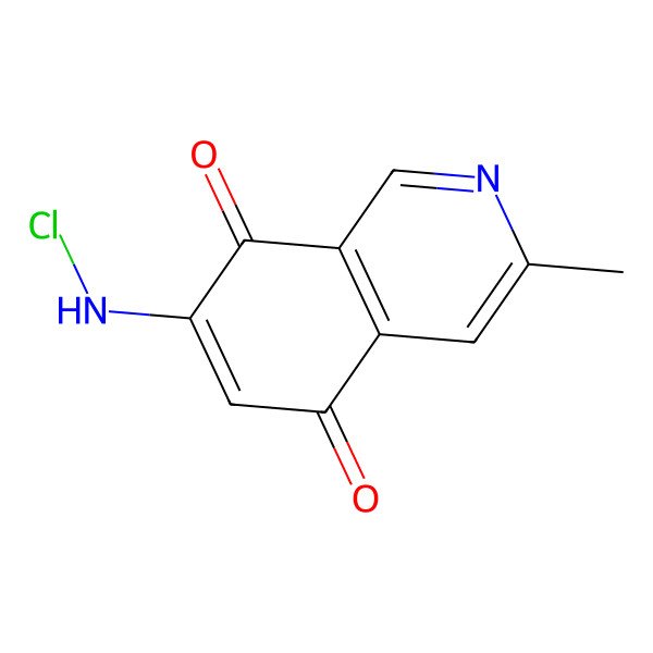 2D Structure of 7-(Chloroamino)-3-methylisoquinoline-5,8-dione