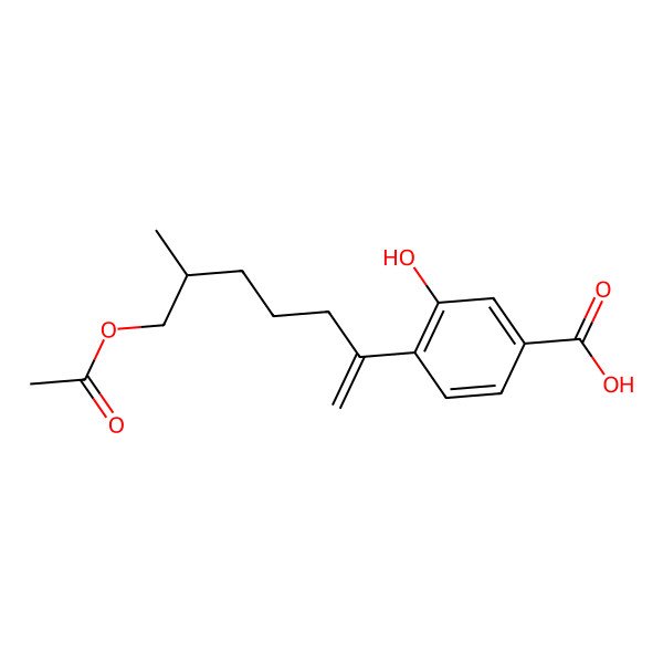 2D Structure of 7-Deoxy-7,14-didehydro-12-acetoxy-sydonic acid