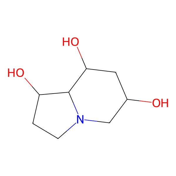 2D Structure of 7-Deoxycastanospermine