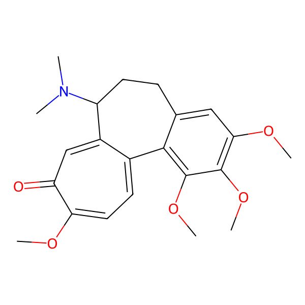 2D Structure of 7-(dimethylamino)-1,2,3,10-tetramethoxy-6,7-dihydro-5H-benzo[a]heptalen-9-one