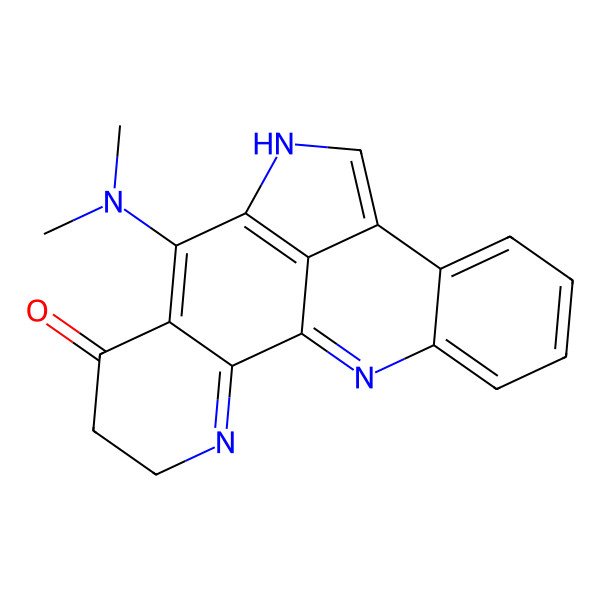 2D Structure of 7-Dimethylamino-9,10-dihydro-11H-6,11,12-triaza-benzo[e]aceanthrylen-8-one