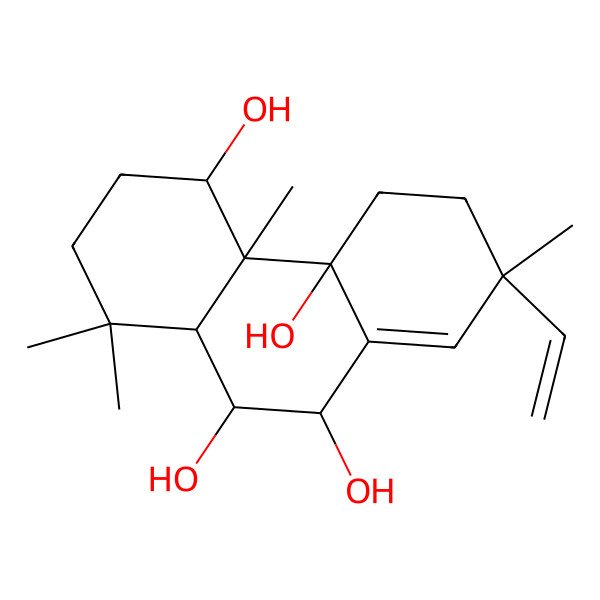 2D Structure of 7-Ethenyl-1,1,4a,7-tetramethyl-2,3,4,5,6,9,10,10a-octahydrophenanthrene-4,4b,9,10-tetrol 2D Structure of 7-Ethenyl-1,1,4a,7-tetramethyl-2,3,4,5,6,9,10,10a-octahydrophenanthrene-4,4b,9,10-tetrol