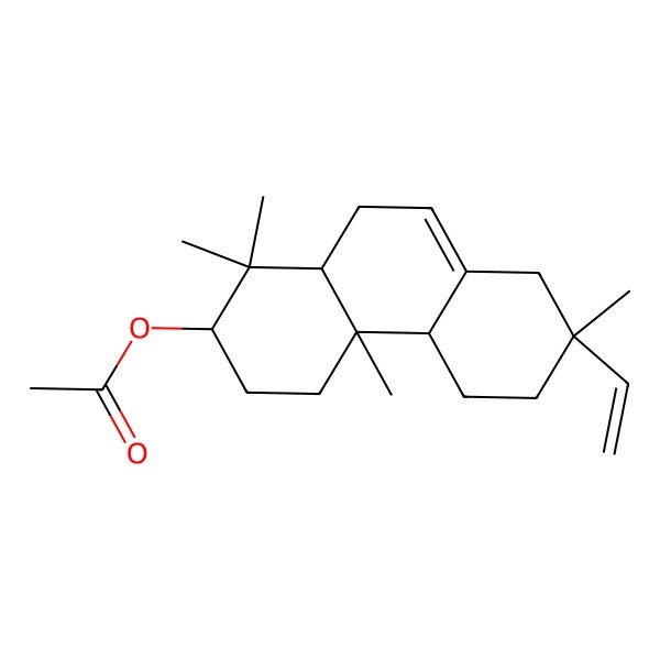 2D Structure of (7-ethenyl-1,1,4a,7-tetramethyl-3,4,4b,5,6,8,10,10a-octahydro-2H-phenanthren-2-yl) acetate 2D Structure of (7-ethenyl-1,1,4a,7-tetramethyl-3,4,4b,5,6,8,10,10a-octahydro-2H-phenanthren-2-yl) acetate