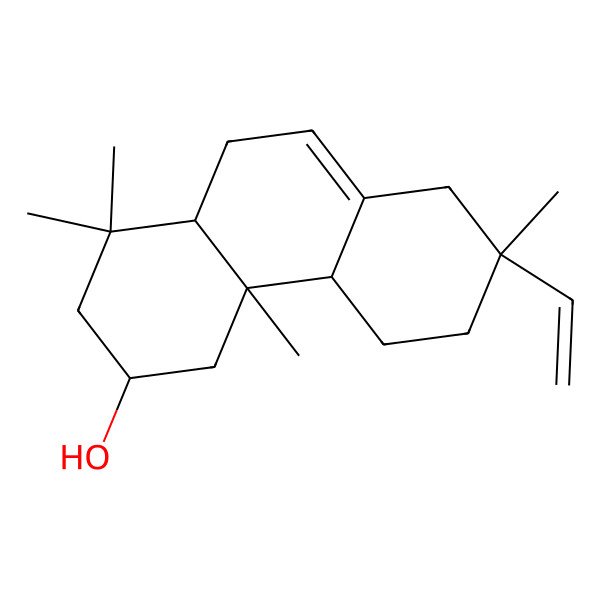 2D Structure of 7-ethenyl-1,1,4a,7-tetramethyl-3,4,4b,5,6,8,10,10a-octahydro-2H-phenanthren-3-ol