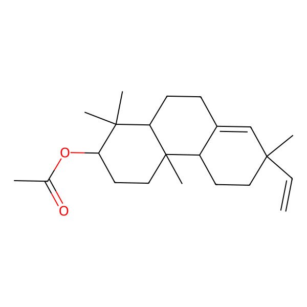2D Structure of (7-ethenyl-1,1,4a,7-tetramethyl-3,4,4b,5,6,9,10,10a-octahydro-2H-phenanthren-2-yl) acetate
