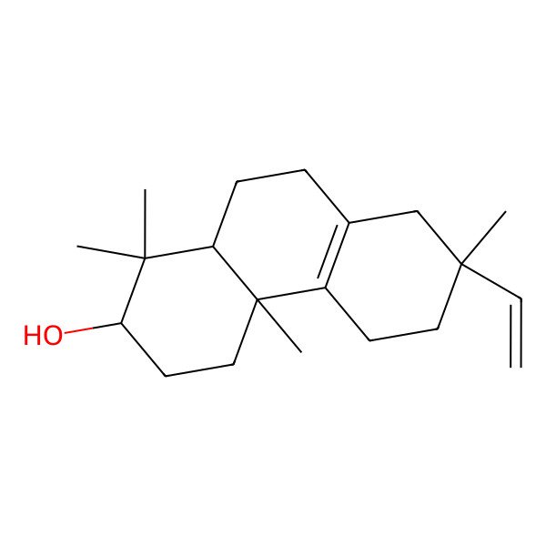 2D Structure of 7-ethenyl-1,1,4a,7-tetramethyl-3,4,5,6,8,9,10,10a-octahydro-2H-phenanthren-2-ol