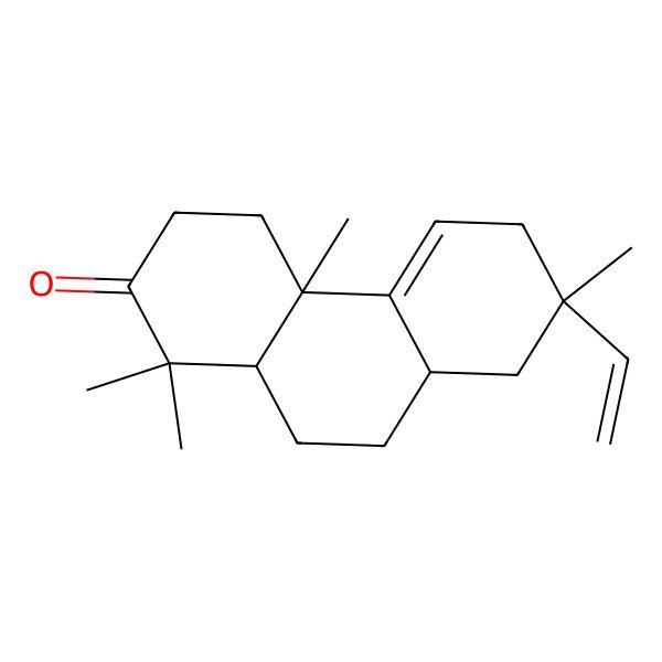 2D Structure of 7-Ethenyl-1,1,4a,7-tetramethyl-3,4,6,8,8a,9,10,10a-octahydrophenanthren-2-one