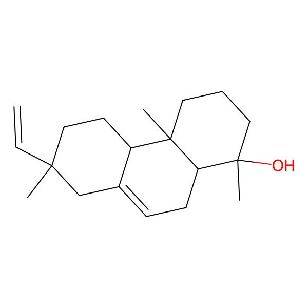 2D Structure of 7-ethenyl-1,4a,7-trimethyl-3,4,4b,5,6,8,10,10a-octahydro-2H-phenanthren-1-ol
