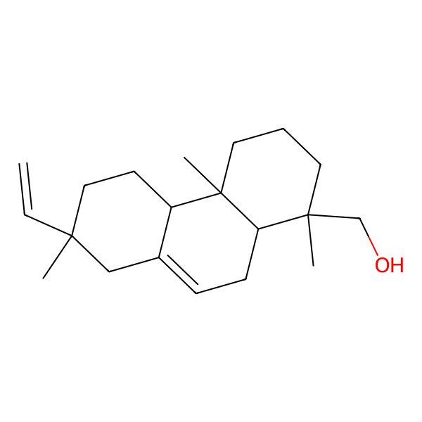 2D Structure of (7-ethenyl-1,4a,7-trimethyl-3,4,4b,5,6,8,10,10a-octahydro-2H-phenanthren-1-yl)methanol