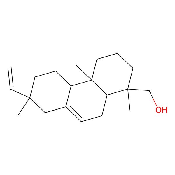 2D Structure of (7-ethenyl-1,4a,7-trimethyl-3,4,4b,5,6,8,10,10a-octahydro-2H-phenanthren-1-yl)methanol 2D Structure of (7-ethenyl-1,4a,7-trimethyl-3,4,4b,5,6,8,10,10a-octahydro-2H-phenanthren-1-yl)methanol