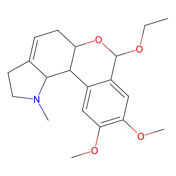 2D Structure of 7-ethoxy-9,10-dimethoxy-1-methyl-3,5,5a,7,11b,11c-hexahydro-2H-isochromeno[3,4-g]indole