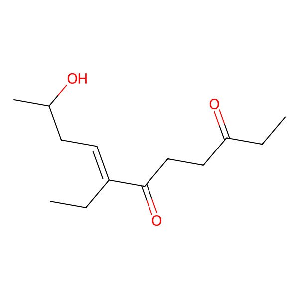 2D Structure of 7-Ethyl-10-hydroxyundec-7-ene-3,6-dione