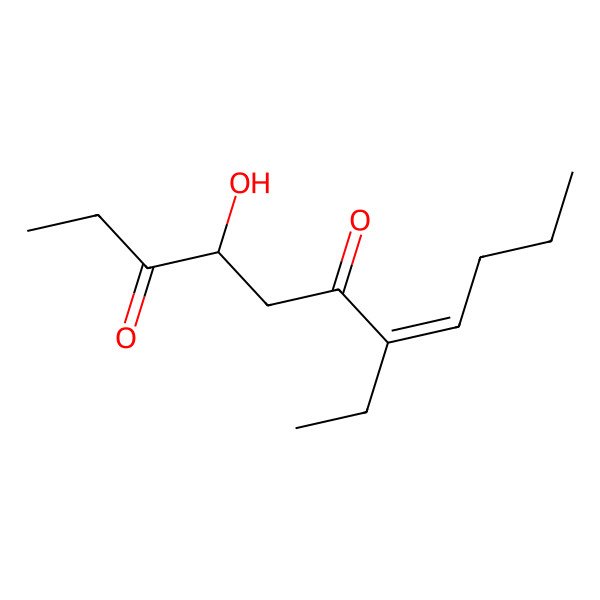 2D Structure of 7-Ethyl-4-hydroxyundec-7-ene-3,6-dione