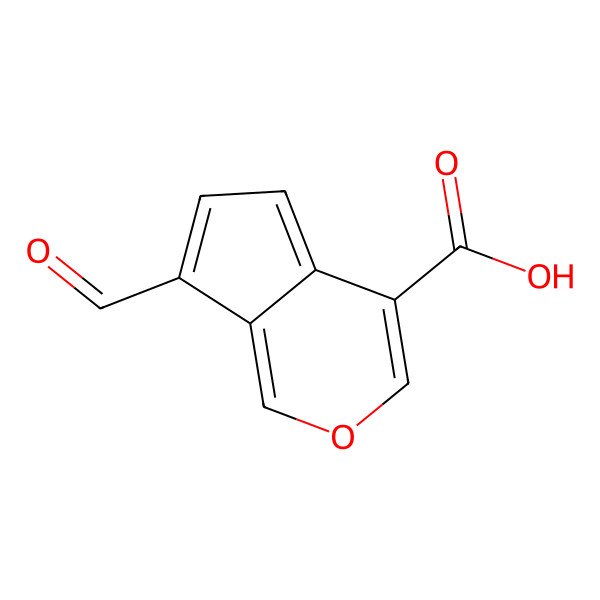 2D Structure of 7-Formylcyclopenta[c]pyran-4-carboxylic acid