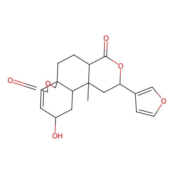 2D Structure of 7-(Furan-3-yl)-12-hydroxy-9-methyl-6,16-dioxatetracyclo[8.7.0.01,14.04,9]heptadec-13-ene-5,15-dione