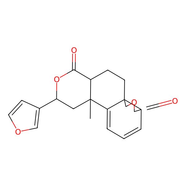2D Structure of 7-(Furan-3-yl)-9-methyl-6,16-dioxatetracyclo[8.7.0.01,14.04,9]heptadeca-10,12-diene-5,15-dione