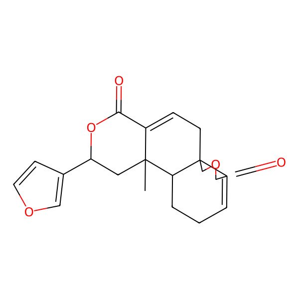 2D Structure of 7-(Furan-3-yl)-9-methyl-6,16-dioxatetracyclo[8.7.0.01,14.04,9]heptadeca-3,13-diene-5,15-dione