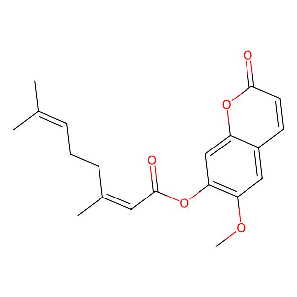 2D Structure of 7-Geranyl-oxy-6-methoxycoumarin 2D Structure of 7-Geranyl-oxy-6-methoxycoumarin