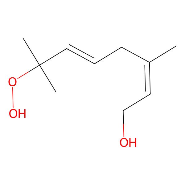 2D Structure of 7-Hydroperoxy-3,7-dimethylocta-2,5-dien-1-ol