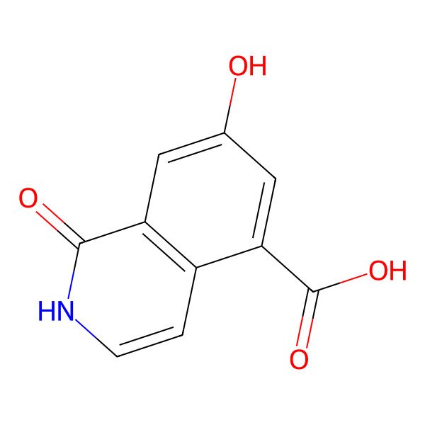 2D Structure of 7-Hydroxy-1-oxo-1,2-dihydroisoquinoline-5-carboxylic acid