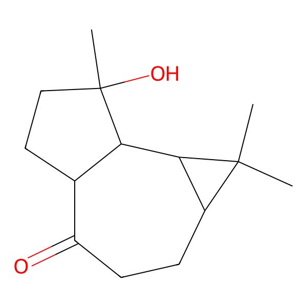 2D Structure of 7-Hydroxy-1,1,7-trimethyl-1a,2,3,4a,5,6,7a,7b-octahydrocyclopropa[e]azulen-4-one