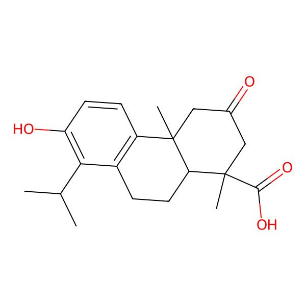 2D Structure of 7-hydroxy-1,4a-dimethyl-3-oxo-8-propan-2-yl-4,9,10,10a-tetrahydro-2H-phenanthrene-1-carboxylic acid 2D Structure of 7-hydroxy-1,4a-dimethyl-3-oxo-8-propan-2-yl-4,9,10,10a-tetrahydro-2H-phenanthrene-1-carboxylic acid