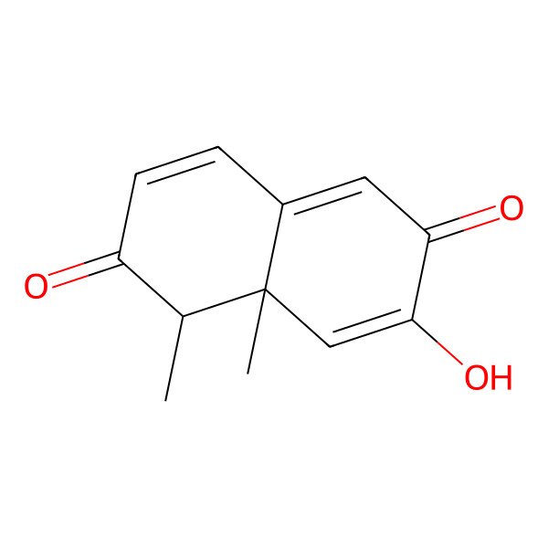 2D Structure of 7-hydroxy-1,8a-dimethyl-1H-naphthalene-2,6-dione
