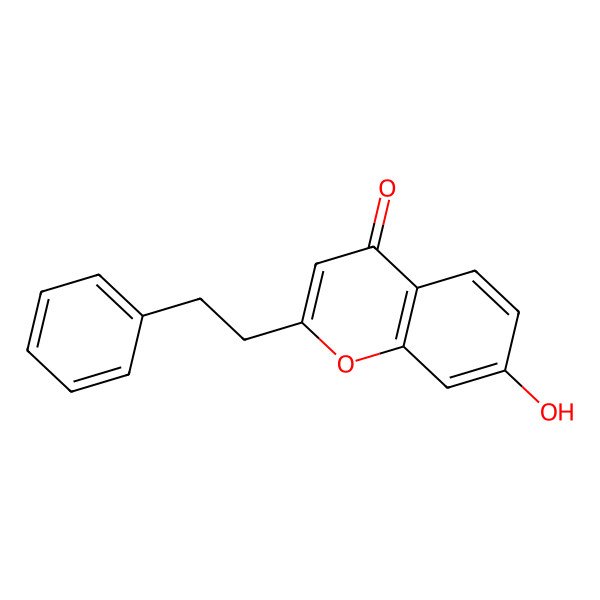2D Structure of 7-Hydroxy-2-(2-phenylethyl)chromone 2D Structure of 7-Hydroxy-2-(2-phenylethyl)chromone
