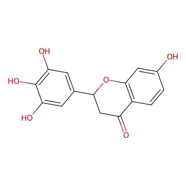 2D Structure of 7-Hydroxy-2-(3,4,5-trihydroxyphenyl)-2,3-dihydrochromen-4-one 2D Structure of 7-Hydroxy-2-(3,4,5-trihydroxyphenyl)-2,3-dihydrochromen-4-one