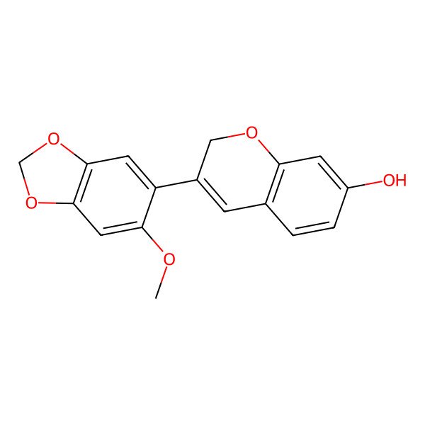 2D Structure of 7-Hydroxy-2'-methoxy-4',5'-methylenedioxyisoflav-3-ene