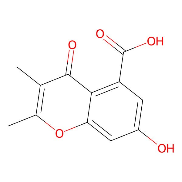 2D Structure of 7-Hydroxy-2,3-dimethyl-4-oxochromene-5-carboxylic acid