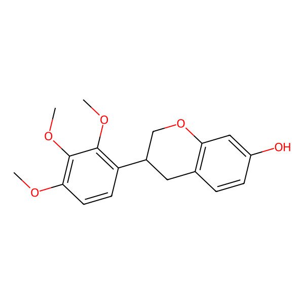 2D Structure of 7-Hydroxy-2',3',4'-trimethoxyisoflavan