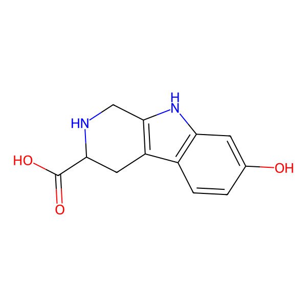 2D Structure of 7-hydroxy-2,3,4,9-tetrahydro-1H-pyrido[3,4-b]indole-3-carboxylic acid