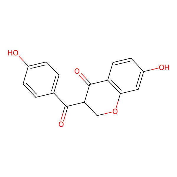 2D Structure of 7-Hydroxy-3-(4-hydroxybenzoyl)-2,3-dihydrochromen-4-one 2D Structure of 7-Hydroxy-3-(4-hydroxybenzoyl)-2,3-dihydrochromen-4-one