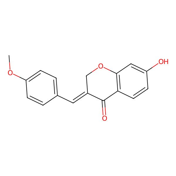2D Structure of (3Z)-2,3-Dihydro-7-hydroxy-3-[(4-methoxyphenyl)methylene]-4H-1-benzopyran-4-one