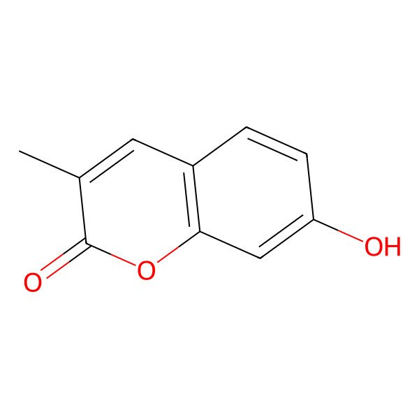 2D Structure of 7-Hydroxy-3-methylcoumarin