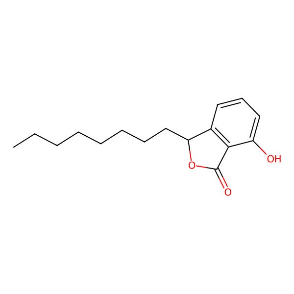 2D Structure of 7-hydroxy-3-octyl-3H-2-benzofuran-1-one