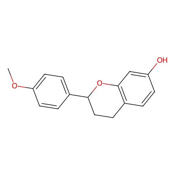 2D Structure of 7-Hydroxy-4'-methoxyflavane