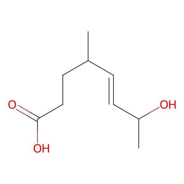 2D Structure of 7-Hydroxy-4-methyloct-5-enoic acid
