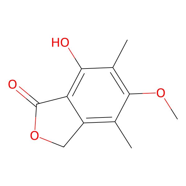 2D Structure of 7-Hydroxy-5-methoxy-4,6-dimethylphthalide