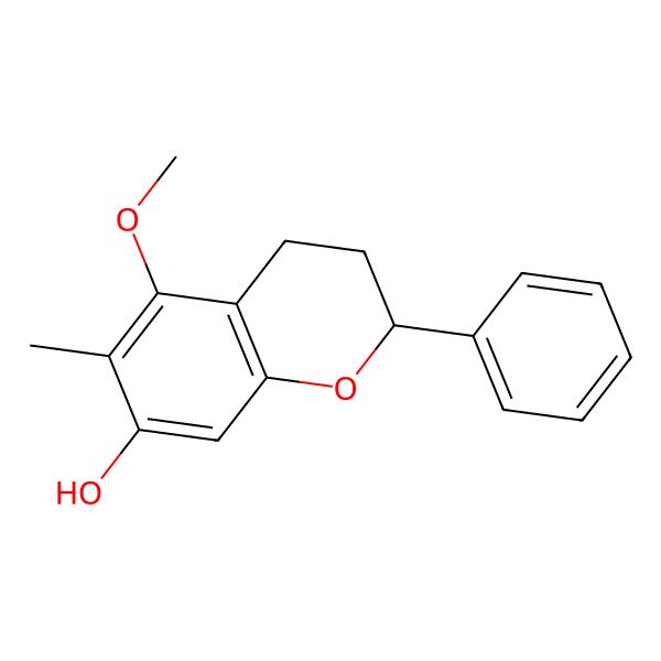 2D Structure of 7-Hydroxy-5-methoxy-6-methylflavan
