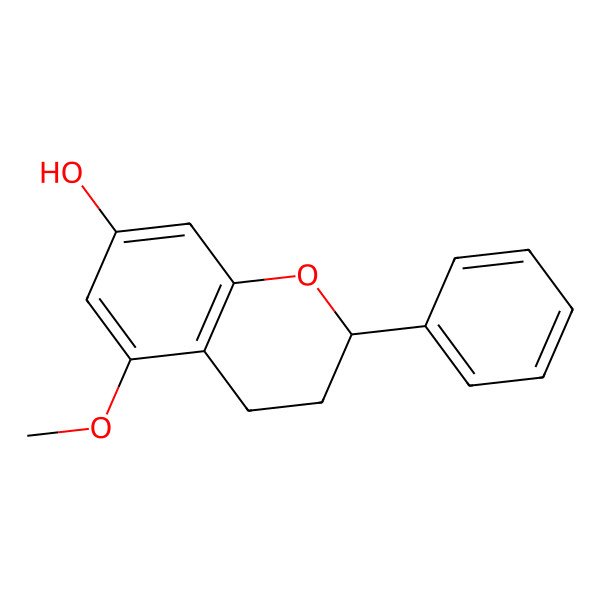 2D Structure of 7-Hydroxy-5-methoxyflavan